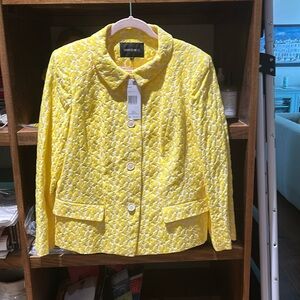 Jacket by Lafayette 148. Yellow. Size 14.